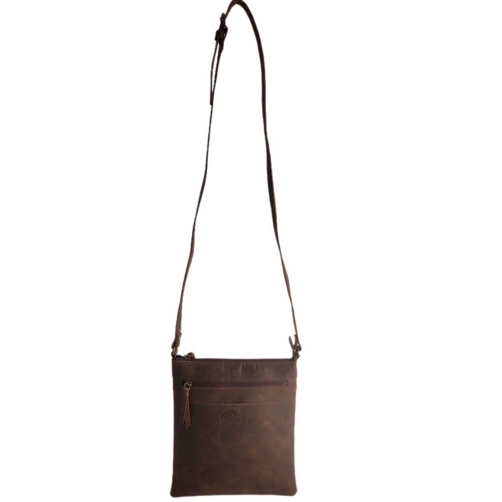 NEW in BOX, genuine top-grain leather crossbody handbag - Picture 3 of 11